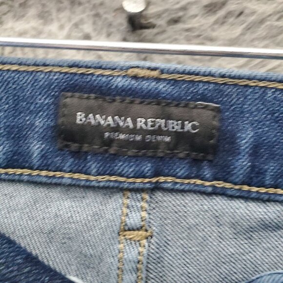 Banana Republic Jeans Womens 30 Blue High-Rise Slim Denim Stretch Pockets - Picture 3 of 13